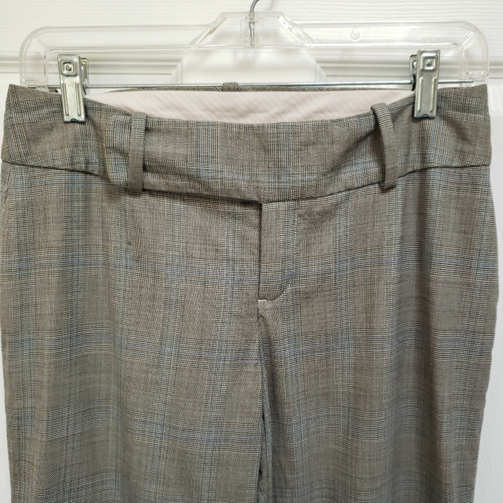 Banana Republic Gray Plaid Martin Fit Wool Blend Lined Trouser Pants - Picture 2 of 9